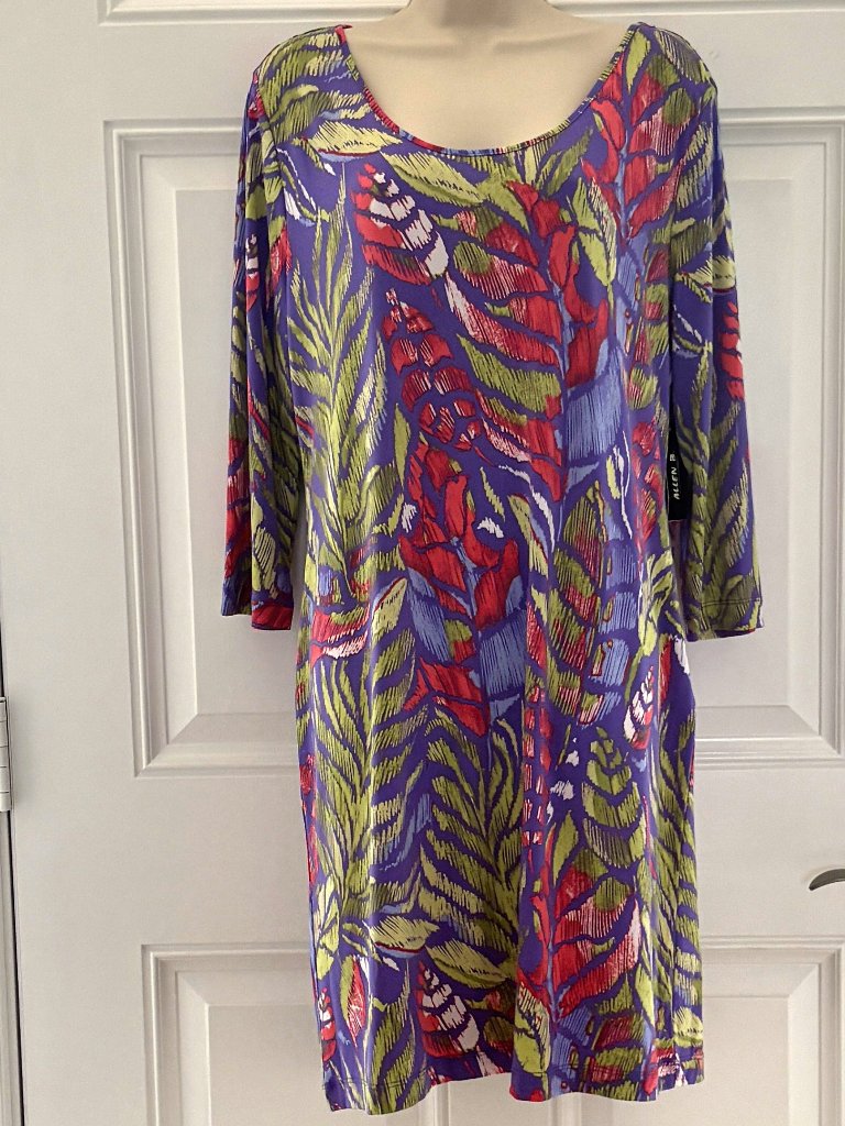 Nwt Purple Print Dress By Allen B By Allen Schwartz Nwt Purple Print Dress By Allen B By Allen Schwartz